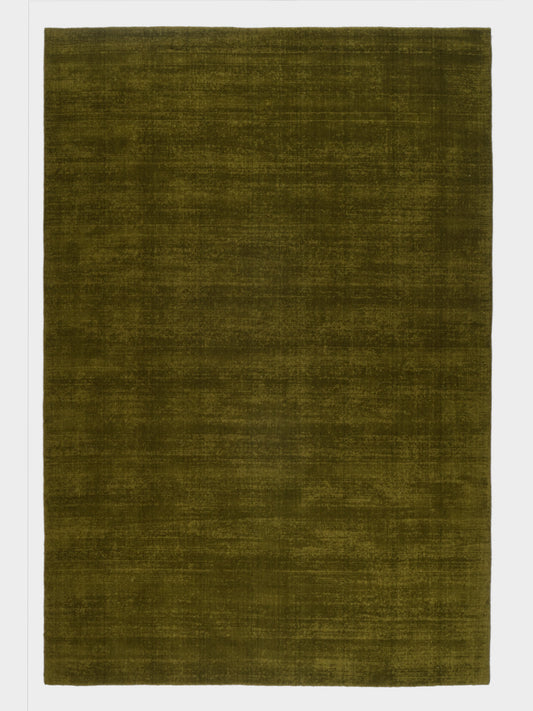 Midnight Green Modern Wool Rug