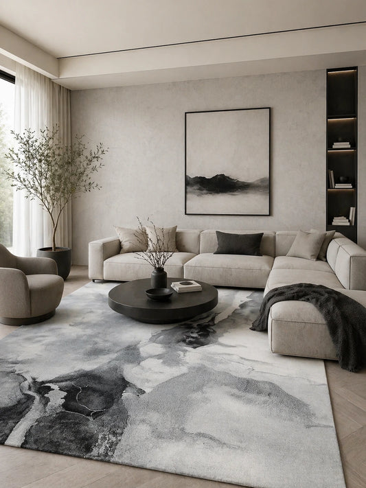 Befa Marble Ink Black & Grey Rug