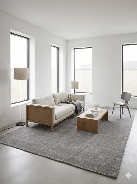 Bellagio Polyester Hand Tufted Grey Rug