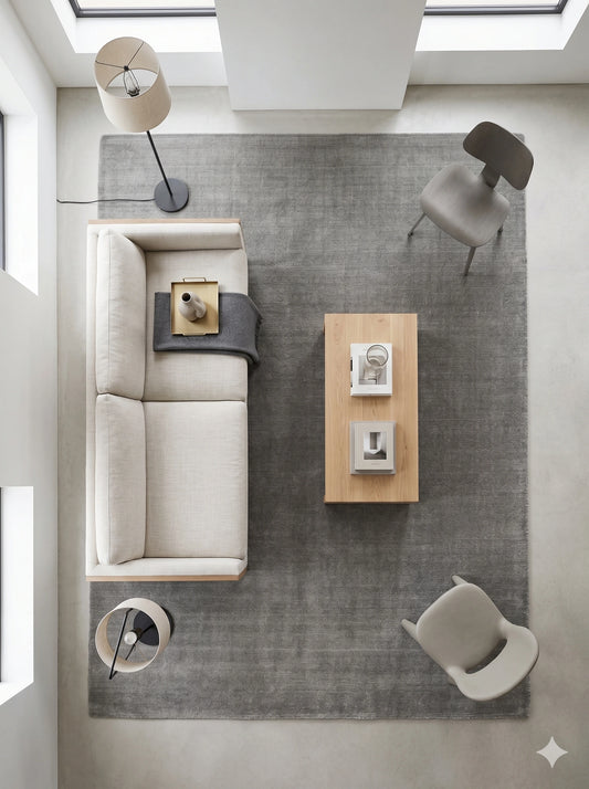 Bellagio Polyester Hand Tufted Grey Rug