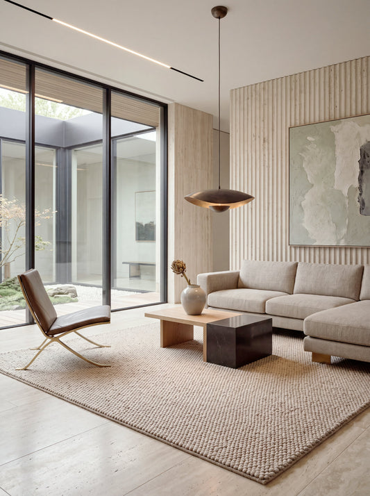 Kohi-Noor Grey Wool Rug