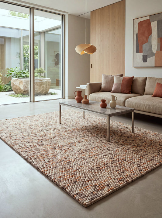 Kohi Noor Rust Wool Rug