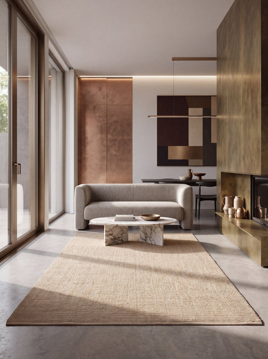 Raja Brown Wool Rug