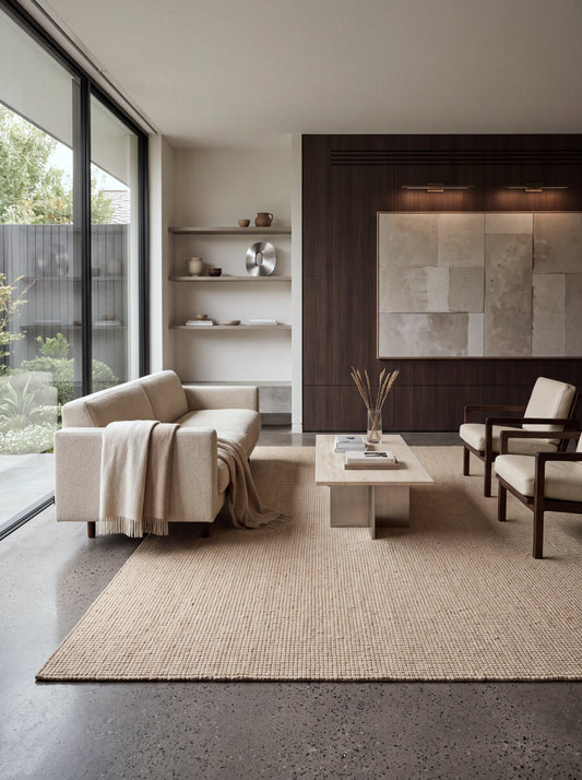 Taj Beige Wool Rug