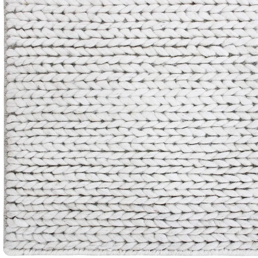 Braids Cream Modern Wool Rug - RugSpot