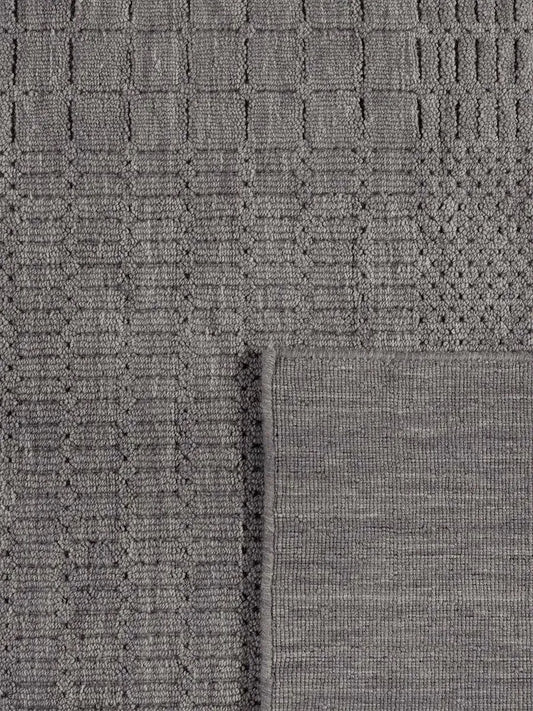 Grass-weave Grey Wool Rug - RugSpot
