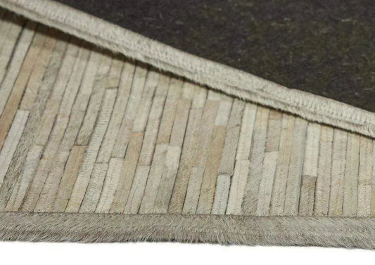 Parquet 818 Ivory Cowhide Rug - RugSpot