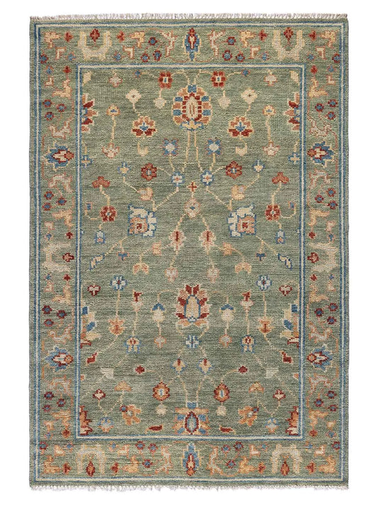 Persiana 240 Green Traditional Wool Rug - RugSpot