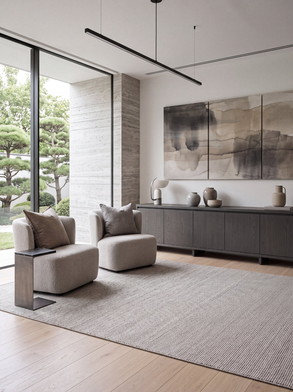Drake Grey Wool Rug