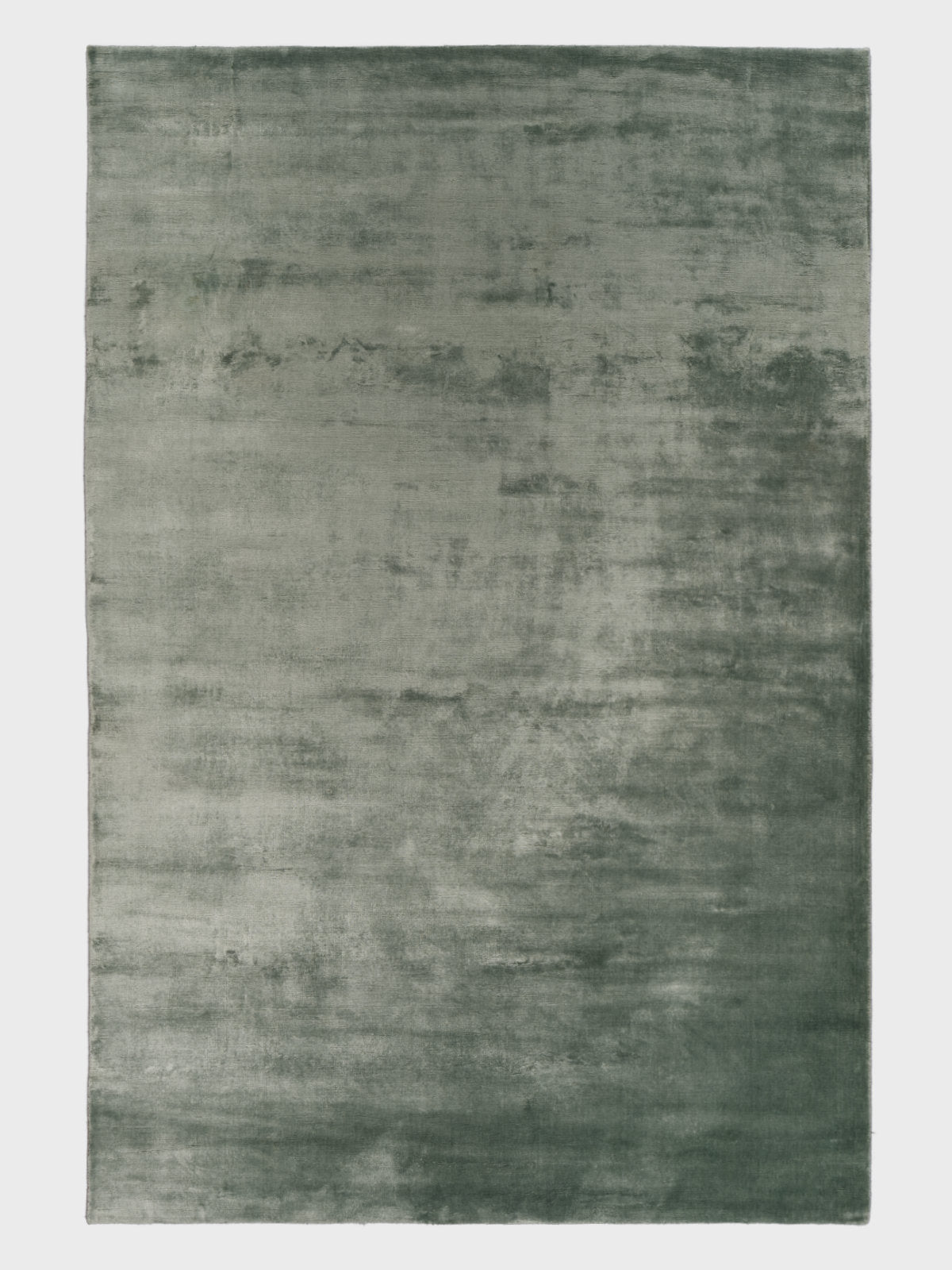 Shine Green Plain Silky Rug
