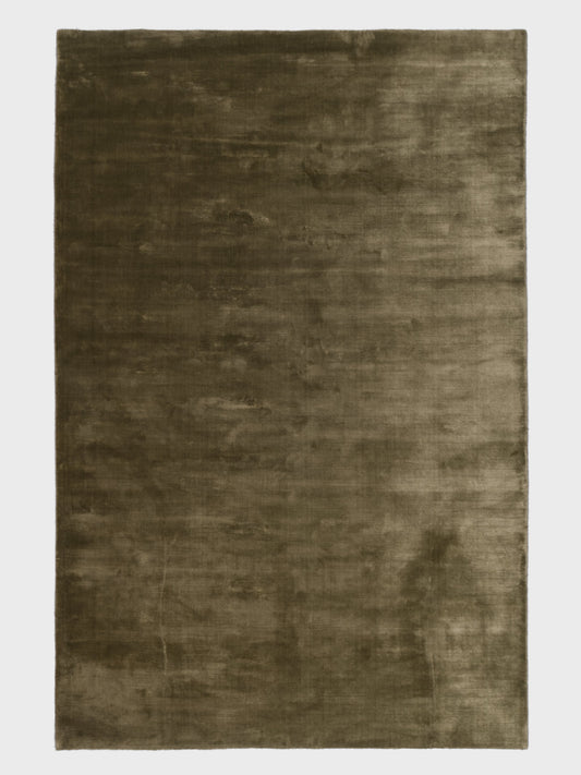 Shine Sage Plain Silky Rug