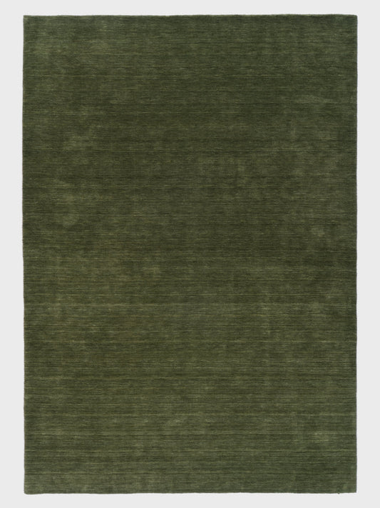 Zen Green Plain Wool Rug