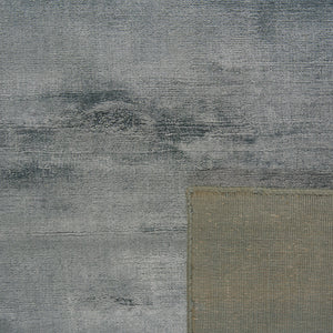 Shine Blue Plain Silky Rug