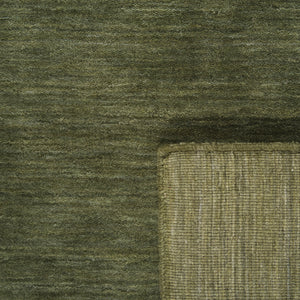 Zen Green Plain Wool Rug