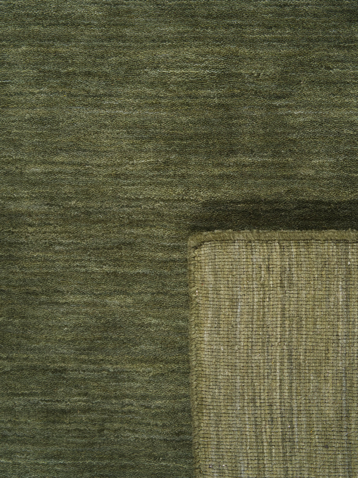 Zen Green Plain Wool Rug