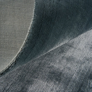 Shine Blue Plain Silky Rug