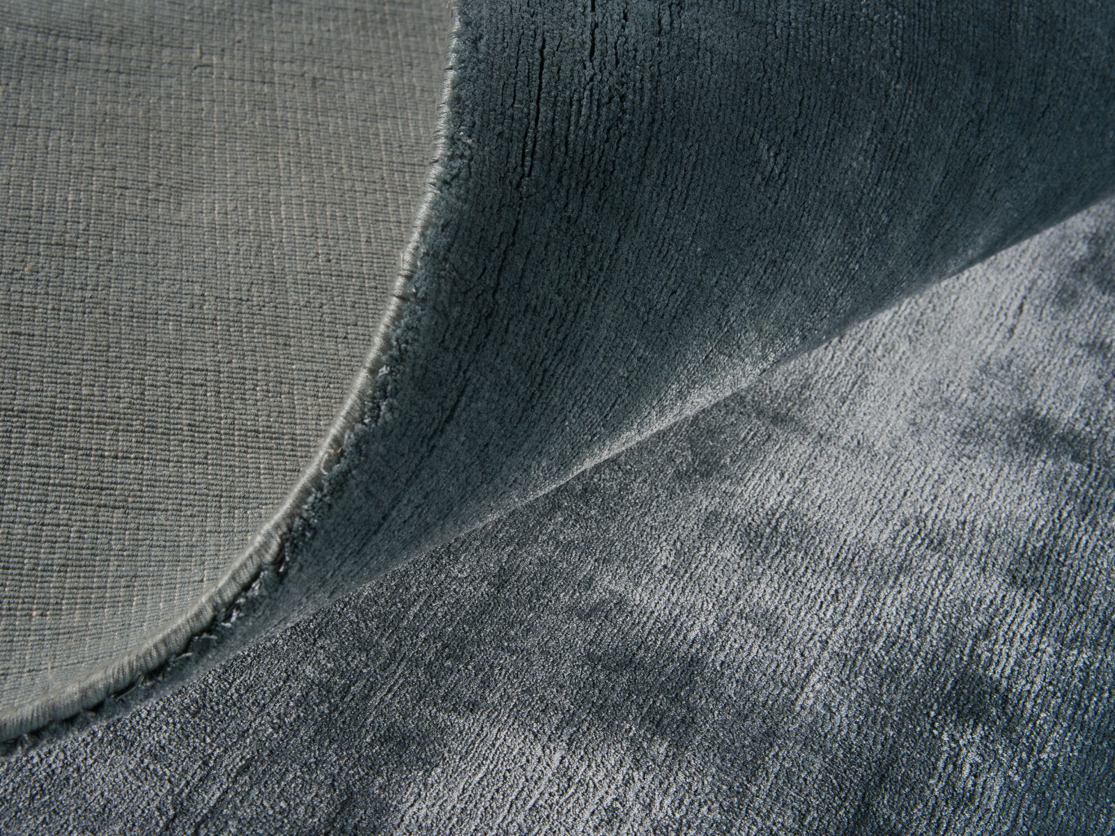 Shine Blue Plain Silky Rug