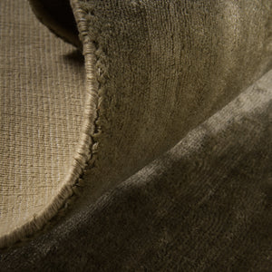 Shine Sage Plain Silky Rug