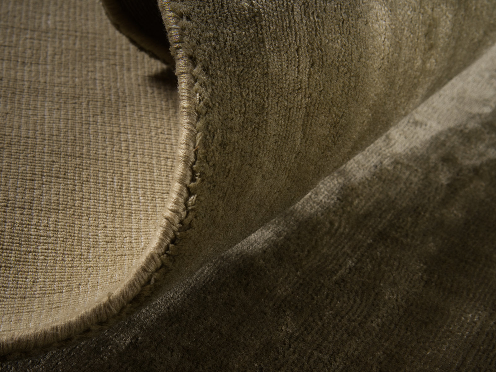Shine Sage Plain Silky Rug