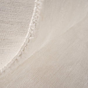 Shine White Plain Silky Rug