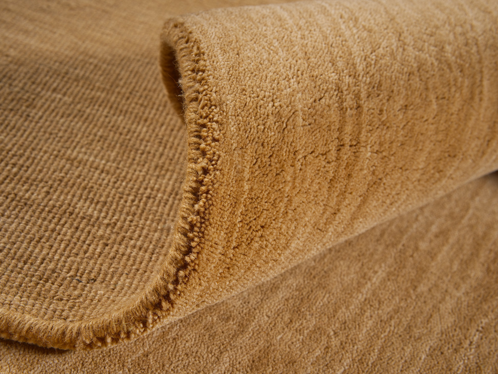 Zen Camel Plain Wool Rug