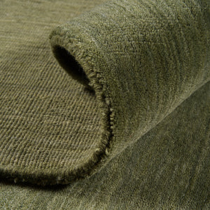 Zen Green Plain Wool Rug