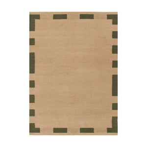 Carlton Natural Green Jute Rug JAVIHOME