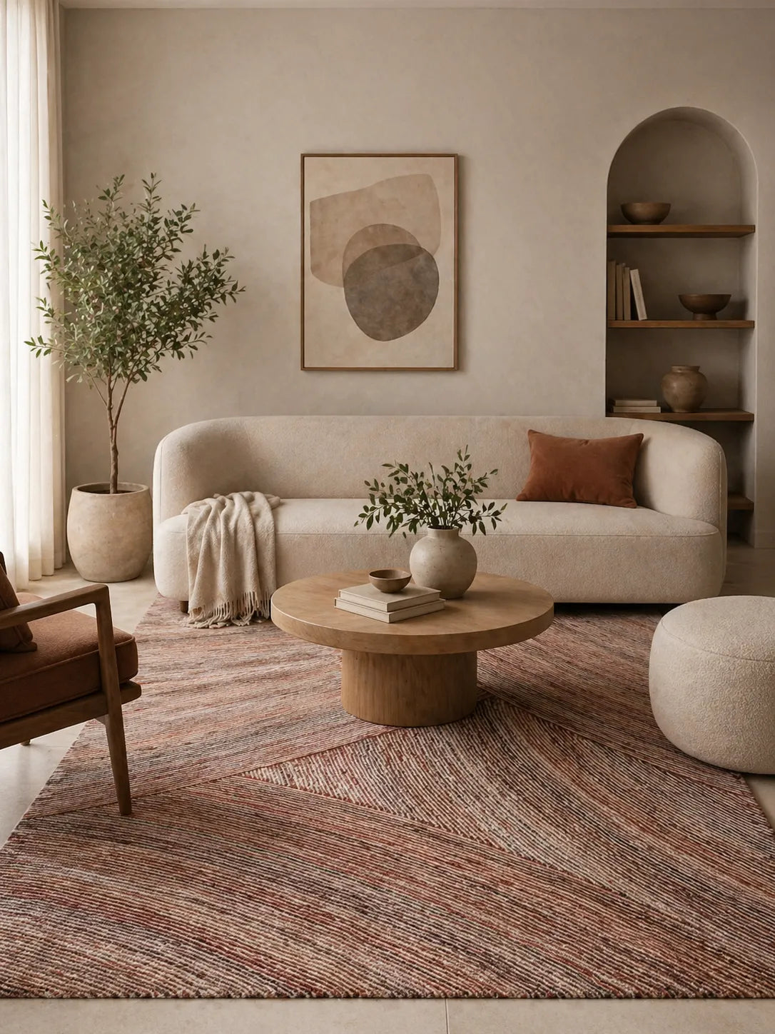 Diva Handtufted Wool Rust