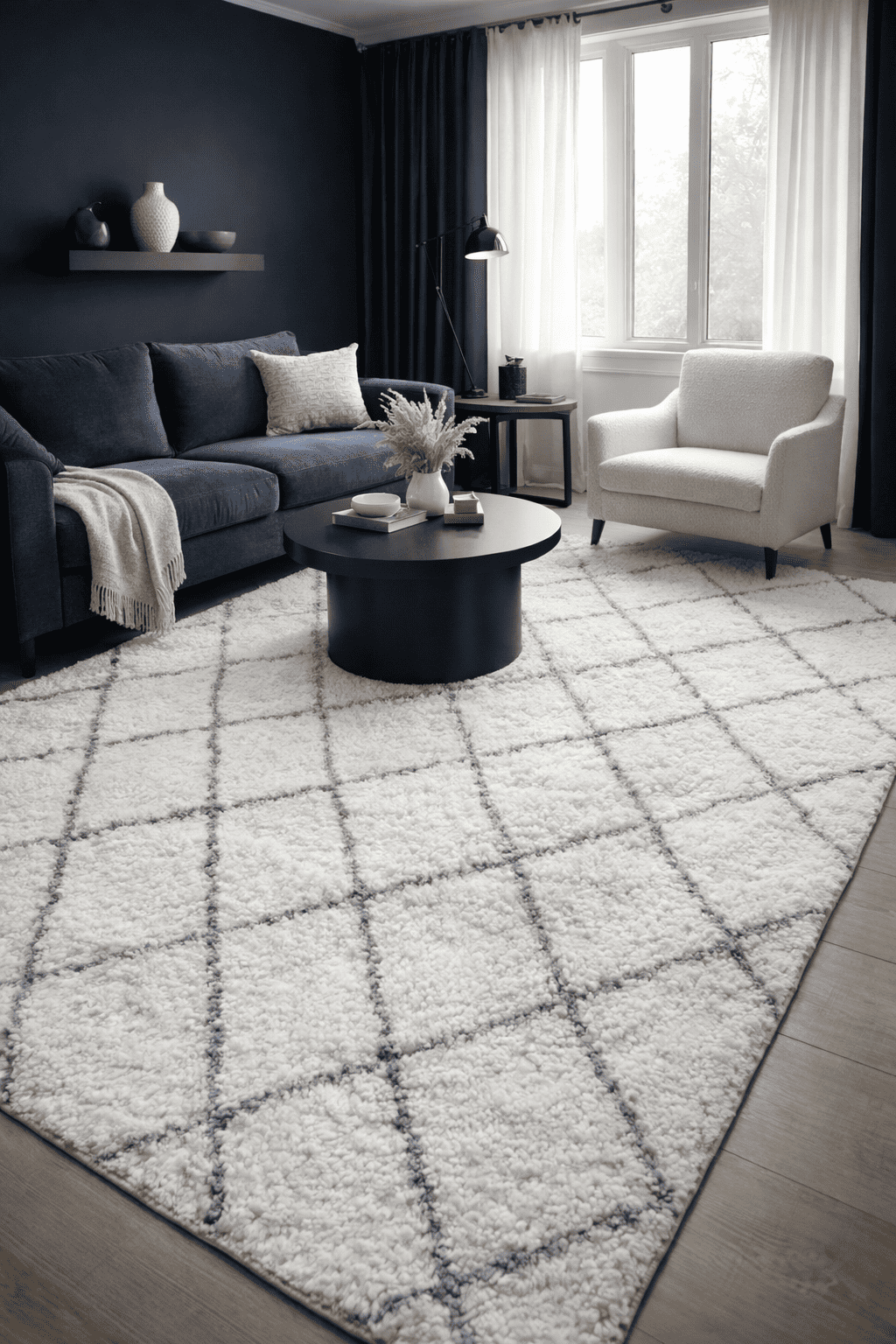 Casablanca White Moroccan Wool Rug