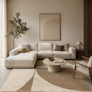 Carina Ivory Beige Wool Rug