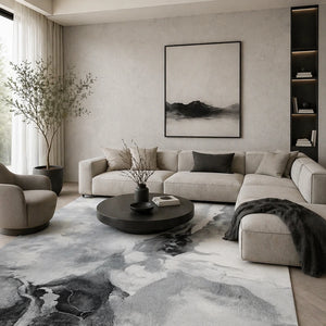 Befa Marble Ink Black & Grey Rug