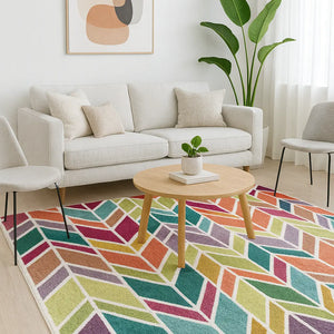Amber 04 Multi-colour Modern Wool Rug