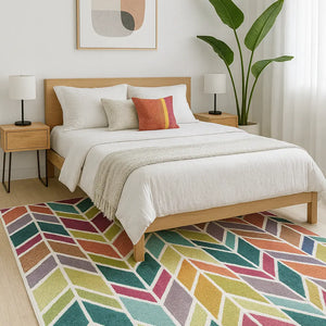 Amber 04 Multi-colour Modern Wool Rug