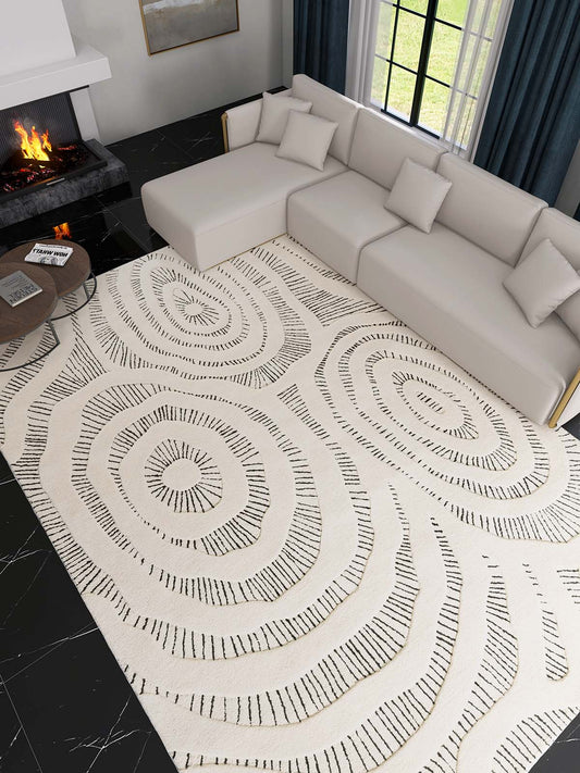 Claude 572 Bone Modern Wool Rug