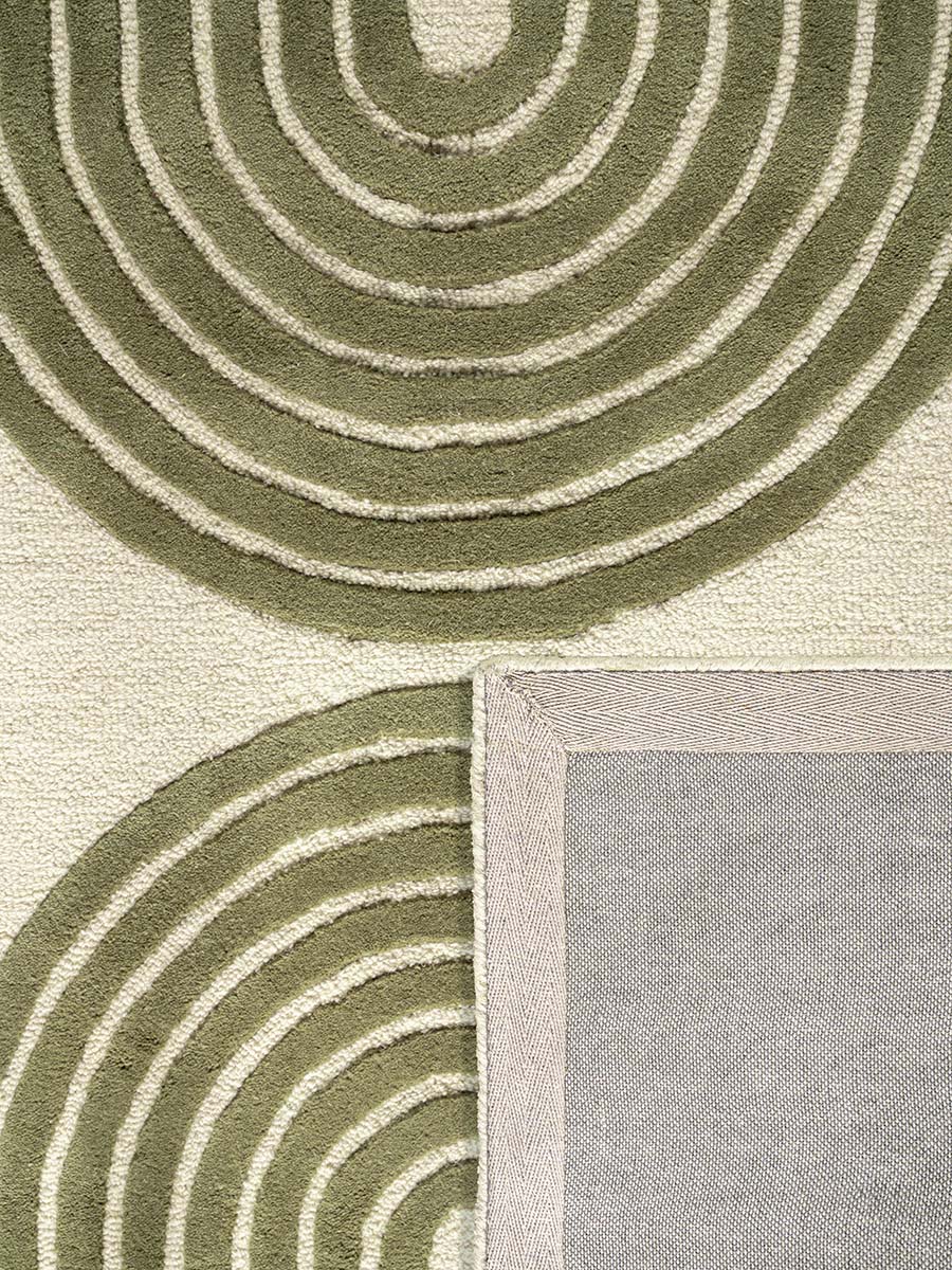 Claude 574 Green Modern Wool Rug