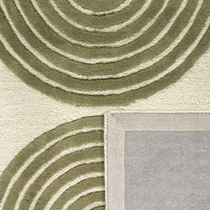 Claude 574 Green Modern Wool Rug