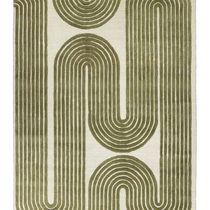 Claude 574 Green Modern Wool Rug