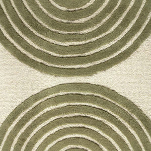 Claude 574 Green Modern Wool Rug