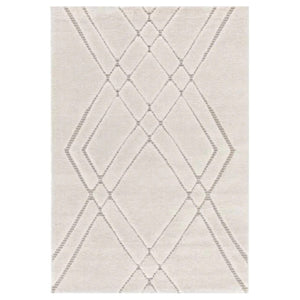 Cream Beige Liege Power-Loomed Rug