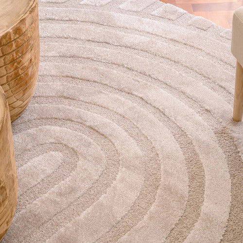 Cream Lilly Modern Power-Loomed Rug