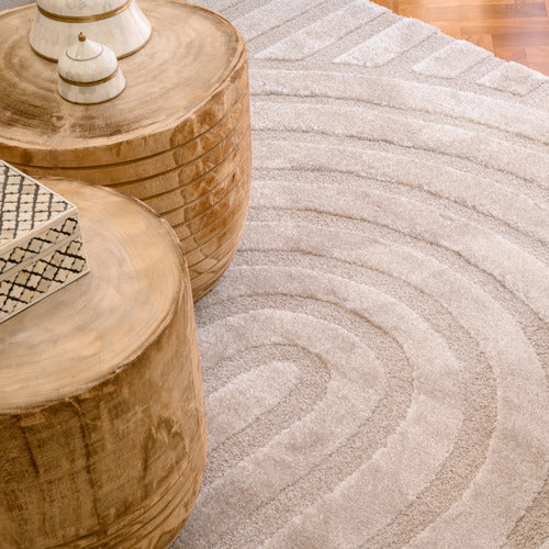 Cream Lilly Modern Power-Loomed Rug