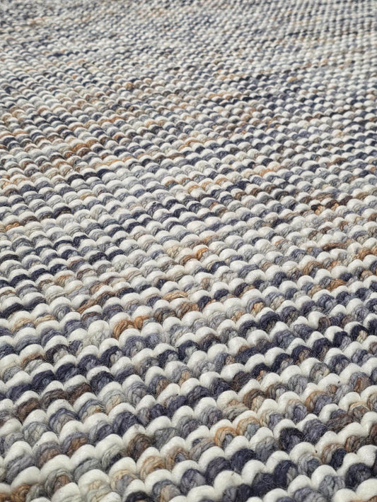 Dolly Grey Multi Modern Wool Rug