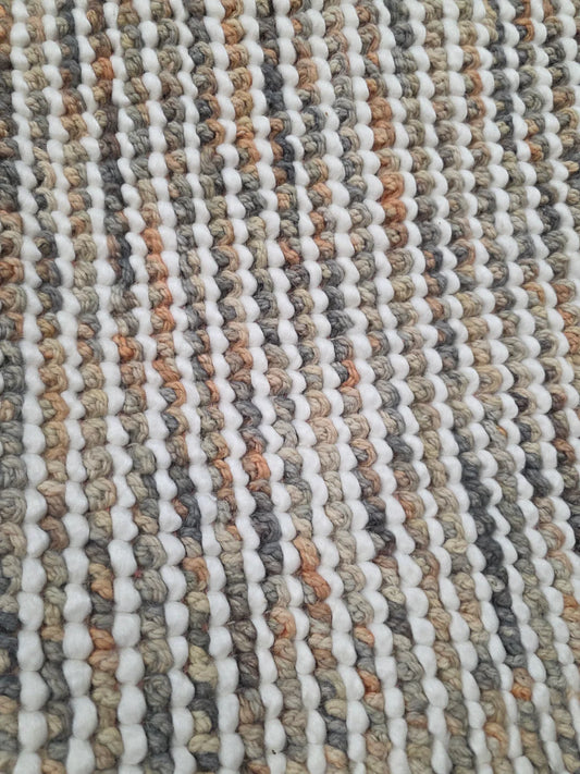 Dolly Orange Multi Modern Wool Rug