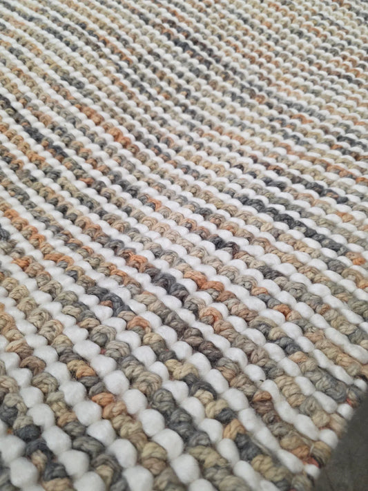Dolly Orange Multi Modern Wool Rug