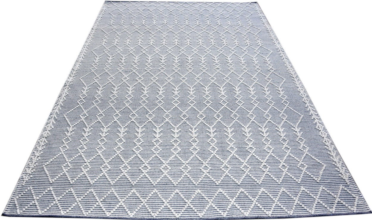 Ella 126 Blue Modern Wool Rug