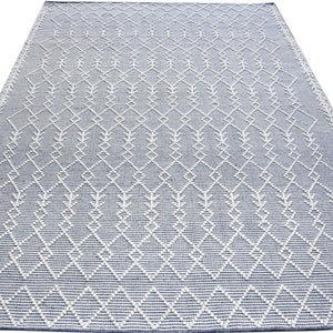 Ella 126 Blue Modern Wool Rug