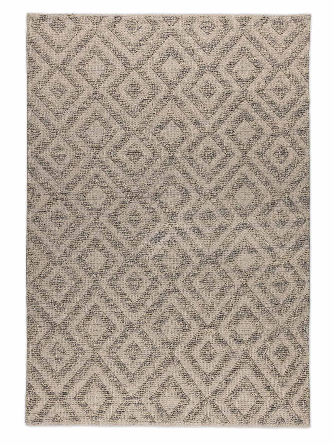 Ella 127 Beige Modern Wool Rug - RugSpot