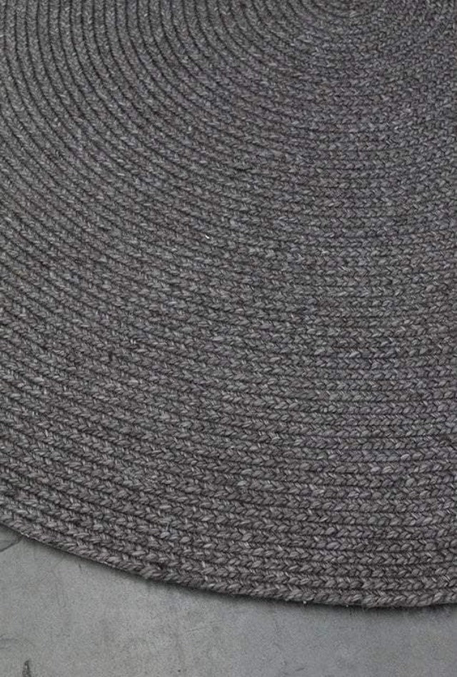 Fortuna Charcoal Round Rug - RugSpot