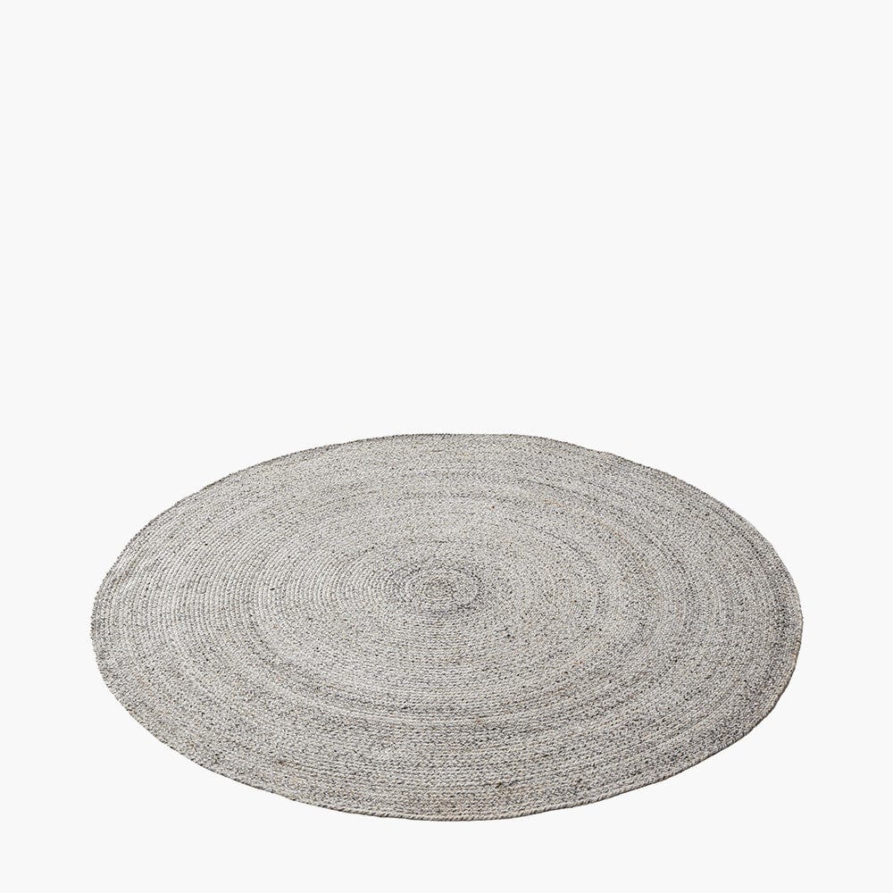 Fortuna Silver Round Rug - RugSpot