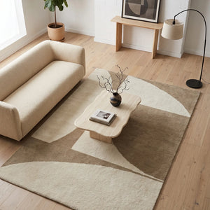 Carina Ivory Beige Wool Rug